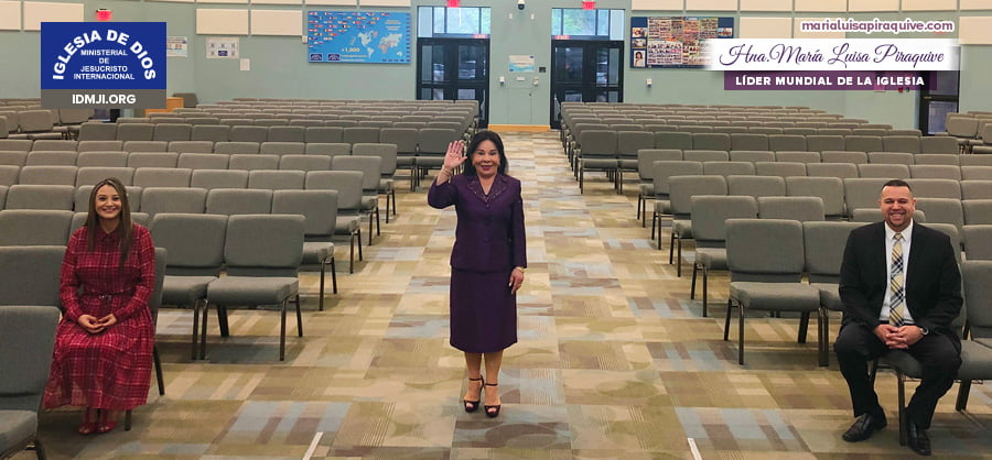Fotografía de la Hna María Luisa de la transmisión en vivo desde Florida,  Estados Unidos - 28 de mayo de 2020 IDMJI - Iglesia de Dios Ministerial de Jesucristo  Internacional - IDMJI